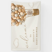 テディベア赤ちゃんシャワーへようこそ 横断幕 (縦)