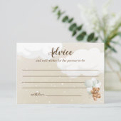 テディベア赤ちゃんシャワーアドバイスカード エンクロージャーカード (スタンド正面)