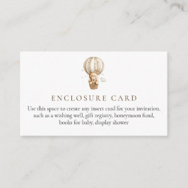 テディベア赤ちゃんシャワーエンクロージャカード エンクロージャーカード