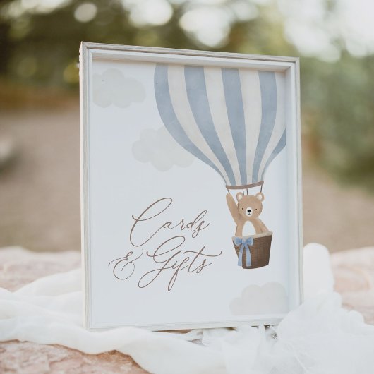 テディベア赤ちゃんシャワーカードとギフト ポスター