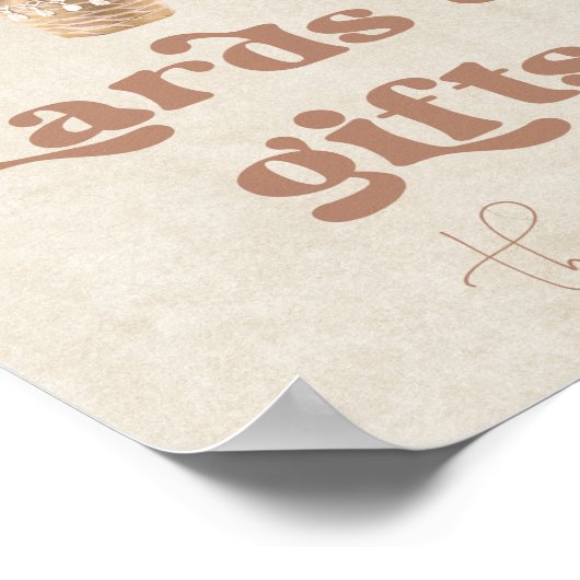 テディベア赤ちゃんシャワーカードとギフト ポスター (角)