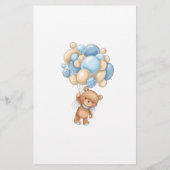 テディベア赤ちゃんシャワーゲーム – ビンゴ (裏面)