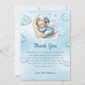 テディベア赤ちゃんシャワーサンキューカード サンキューカード (正面)