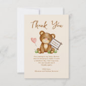 テディベア赤ちゃんシャワーサンキューカード サンキューカード (正面)