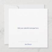 テディベア赤ちゃんシャワーサンキューカード サンキューカード (裏面)