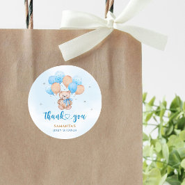 テディベア赤ちゃんシャワーステッカー ラウンドシール