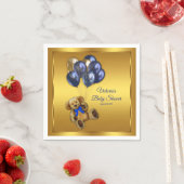 テディベア赤ちゃんシャワーナプキン スタンダードカクテルナプキン (インサイチュ)