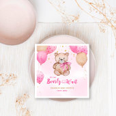 テディベア赤ちゃんシャワーナプキン スタンダードカクテルナプキン