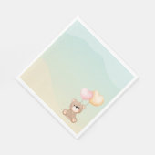 テディベア赤ちゃんシャワーナプキン スタンダードランチョンナプキン (角)