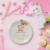 テディベア赤ちゃんシャワーニュートラル ペーパープレート (パーティー)