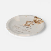 テディベア赤ちゃんシャワーニュートラル ペーパープレート (アングル)