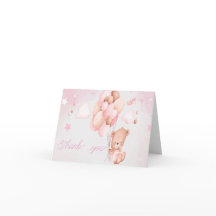 テディベア赤ちゃんシャワーピンク