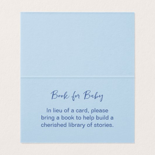 テディベア赤ちゃんシャワーブックリクエスト折り畳みカード (内部フラット)