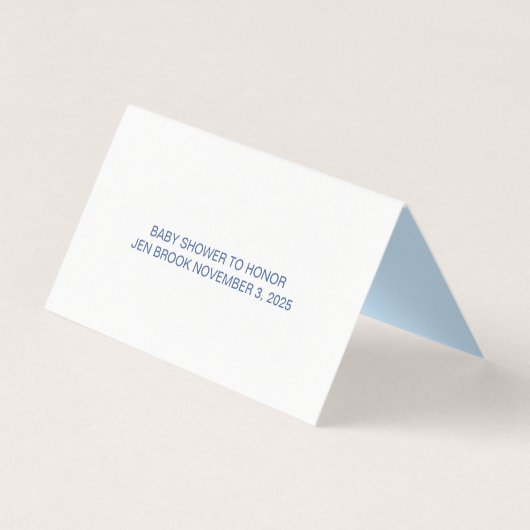 テディベア赤ちゃんシャワーブックリクエスト折り畳みカード (裏面)