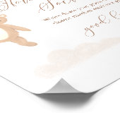 テディベア赤ちゃんシャワーベビー何靴下を推測 ポスター (角)