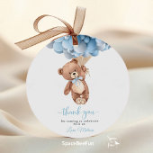 テディベア赤ちゃんシャワーメッセージカード フェイバータグ