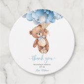 テディベア赤ちゃんシャワーメッセージカード フェイバータグ (正面)