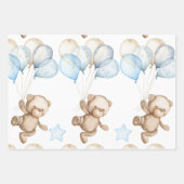 テディベア赤ちゃんシャワーラッピング紙シート ラッピングペーパーシート (正面)