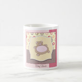 テディベア赤ちゃんシャワーレトロサークル コーヒーマグカップ (中央)