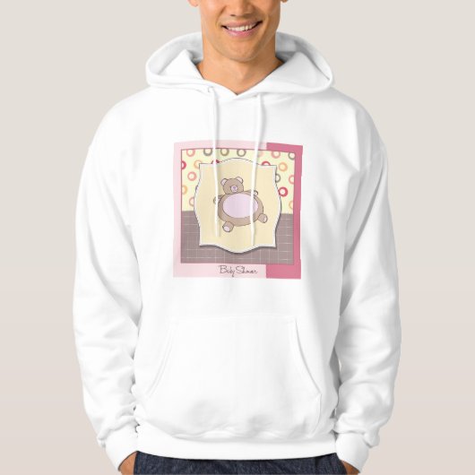 テディベア赤ちゃんシャワーレトロサークル パーカ (正面)