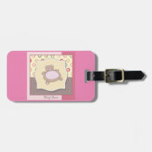 テディベア赤ちゃんシャワーレトロサークル ラゲッジタグ (正面横)