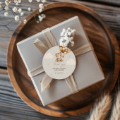 テディベア赤ちゃんシャワー中立ありがとう ラウンドシール