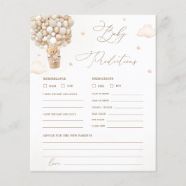 テディベア赤ちゃんシャワー予測とアドバイスゲーム