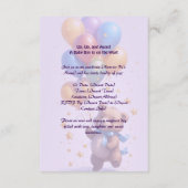 テディベア赤ちゃんシャワー囲いカード エンクロージャーカード (裏面)