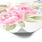 テディベア赤ちゃんシャワー女の子おしゃぶり狩りサイン ポスター (角)