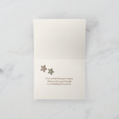 テディベア赤ちゃんシャワー少年 サンキューカード (内部)