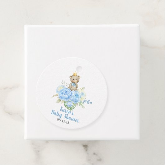 テディベア赤ちゃんシャワー少年 フェイバータグ (インサイチュ)