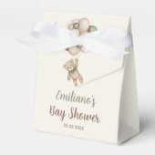 テディベア赤ちゃんシャワー少年 フェイバーボックス (正面サイド)