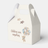 テディベア赤ちゃんシャワー少年 フェイバーボックス (裏面サイド)