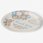 テディベア赤ちゃんシャワー少年 ペーパープレート (アングル)