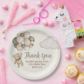 テディベア赤ちゃんシャワー少年 ペーパープレート (パーティー)