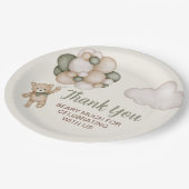 テディベア赤ちゃんシャワー少年 ペーパープレート (アングル)