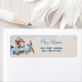 テディベア赤ちゃんシャワー差出人住所ラベル ラベル