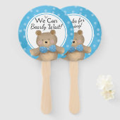 テディベア赤ちゃんシャワー心待ち ハンドファン (正面&裏面)