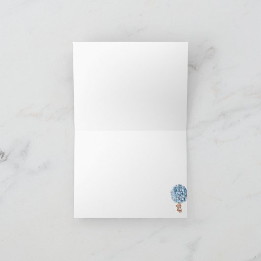 テディベア赤ちゃんシャワー折り畳みサンキューカード サンキューカード (内部)