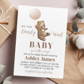 テディベア赤ちゃんシャワー招待状ベアーバルーン 招待状