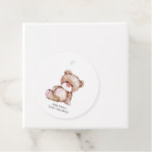 テディベア赤ちゃんシャワー招待状心待ちできる フェイバータグ (インサイチュ)