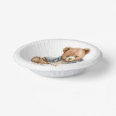 テディベア赤ちゃんシャワー招待状心待ちできる ペーパーボウル (傾斜あり)