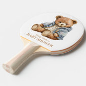 テディベア赤ちゃんシャワー招待状心待ちできる 卓球ラケット (正面アングル)