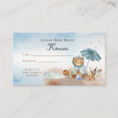 テディベア赤ちゃんシャワー推測キス数 エンクロージャーカード (正面)