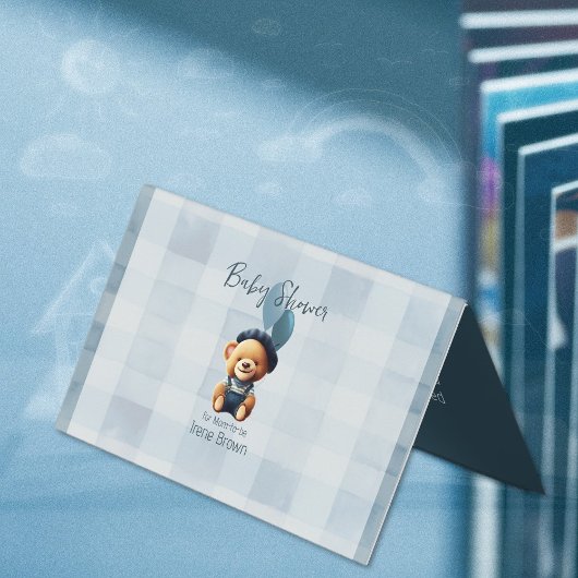 テディベア赤ちゃんシャワー書要求エンクロージャカード