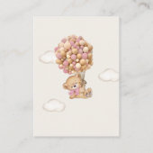 テディベア赤ちゃんシャワー書要求エンクロージャカード エンクロージャーカード (裏面)