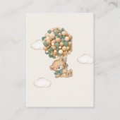 テディベア赤ちゃんシャワー書要求エンクロージャカード エンクロージャーカード (裏面)