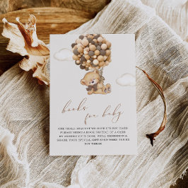 テディベア赤ちゃんシャワー書要求エンクロージャカード エンクロージャーカード