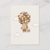 テディベア赤ちゃんシャワー書要求エンクロージャカード エンクロージャーカード (裏面)