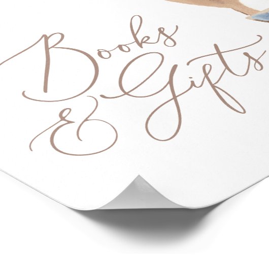 テディベア赤ちゃんシャワー本とギフト ポスター (角)